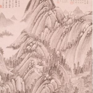 【久月】中国美術.翠岫雲深 斯石 天然 暮山 伯元■天然風景図 挿屏.硯屏.唐木紫檀細工彫刻 屏座■文房具書道具筆墨紙硯■T285989■ 伝統的な中国の風景 | ArtMajeur Magazine